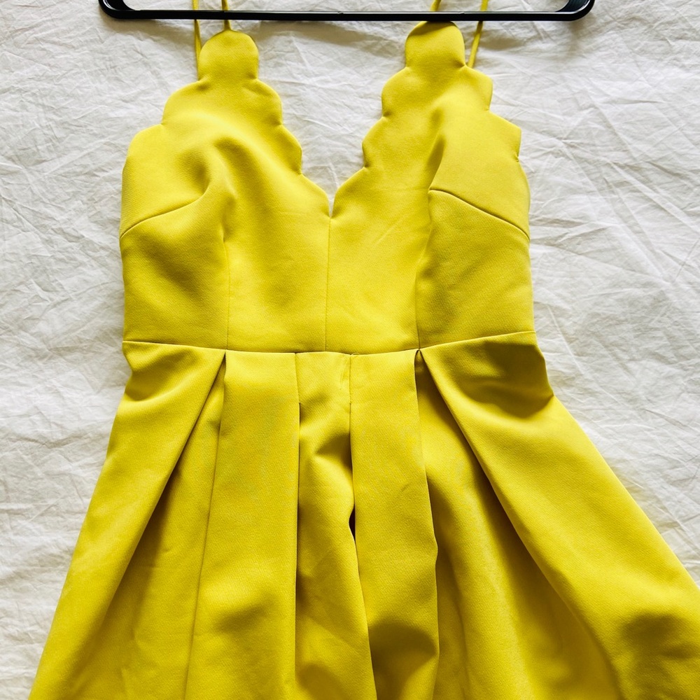 Yellow cocktail dress